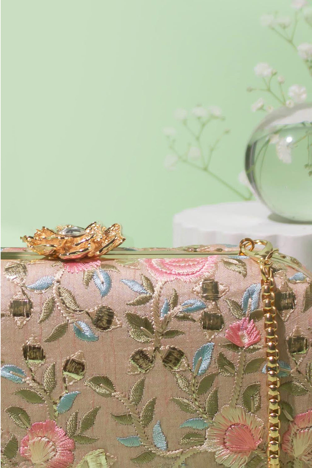 Peony Capsule Clutch