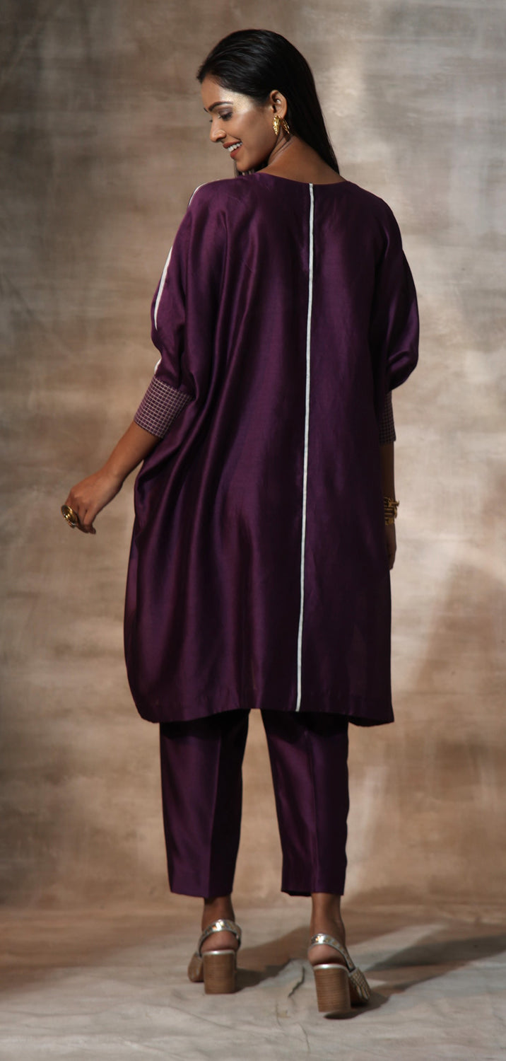 Chanderi Kaftan & Pant Set