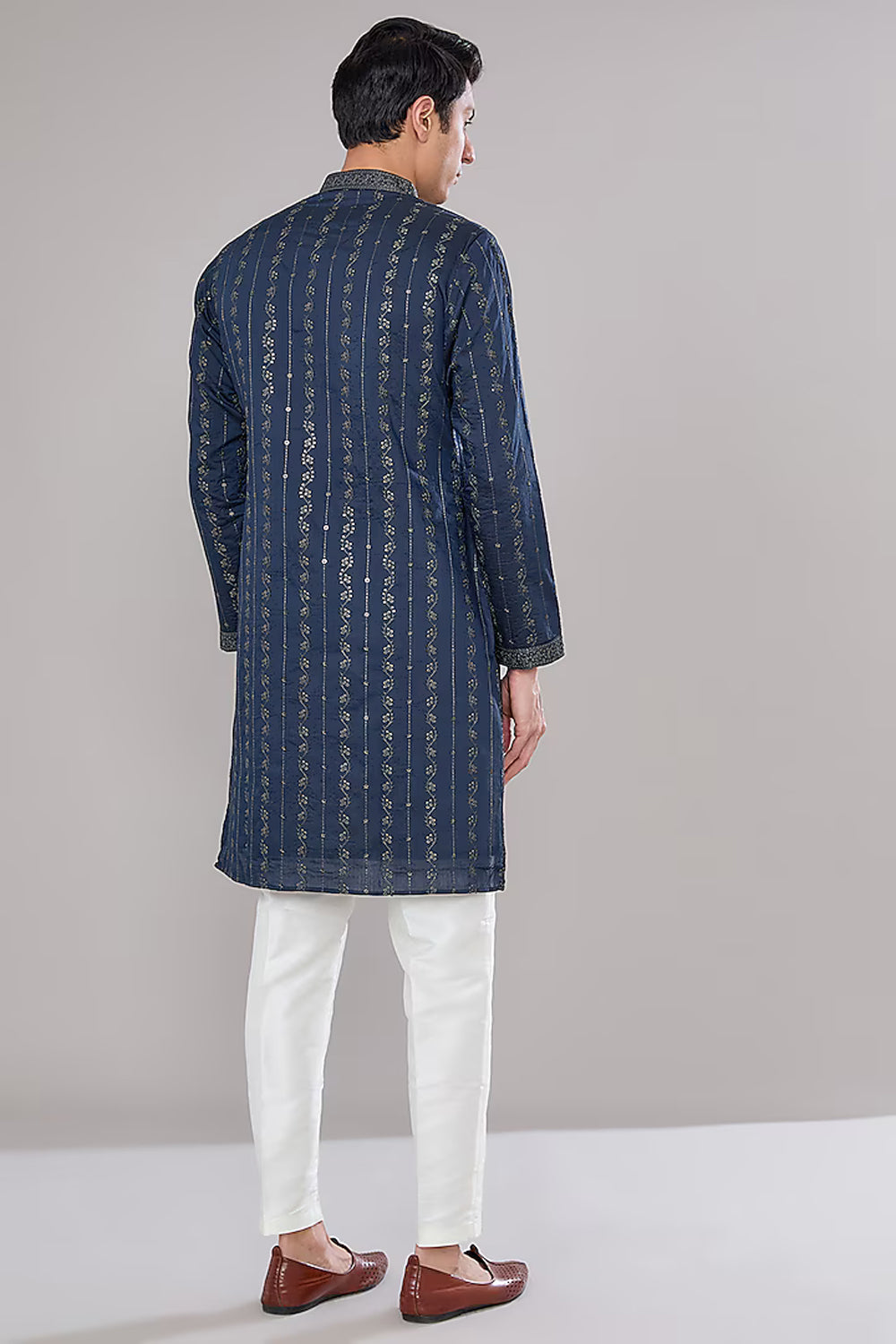 Royal Blue Embroidered Kurta Set