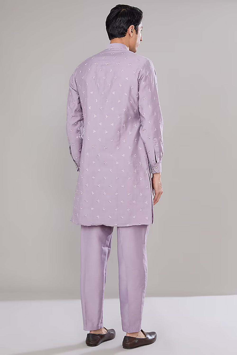 Lavender Embroidered Jacket Set