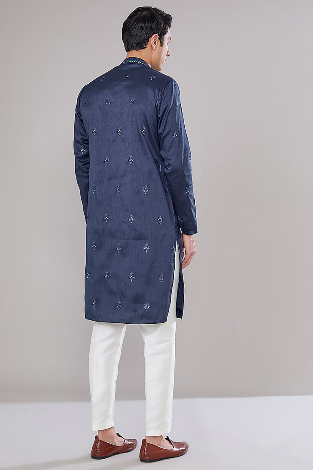 Royal Blue Embroidered Kurta Set