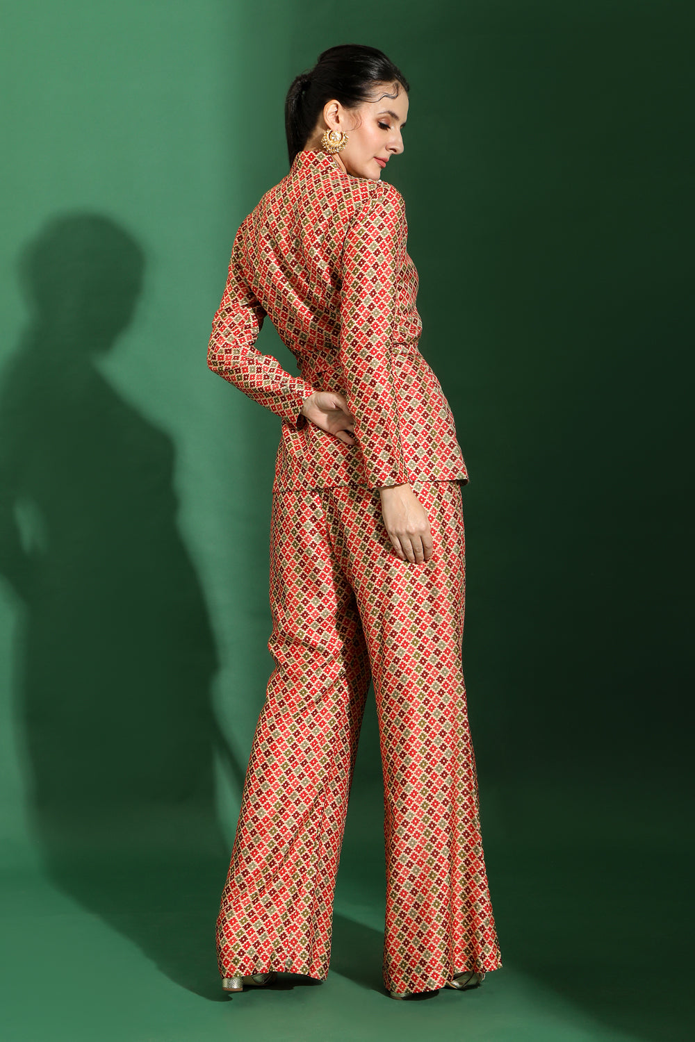 Geometric Printed Pant Suit