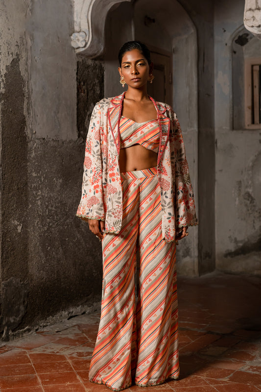 Printed Hand Embroidered Co-ord Set