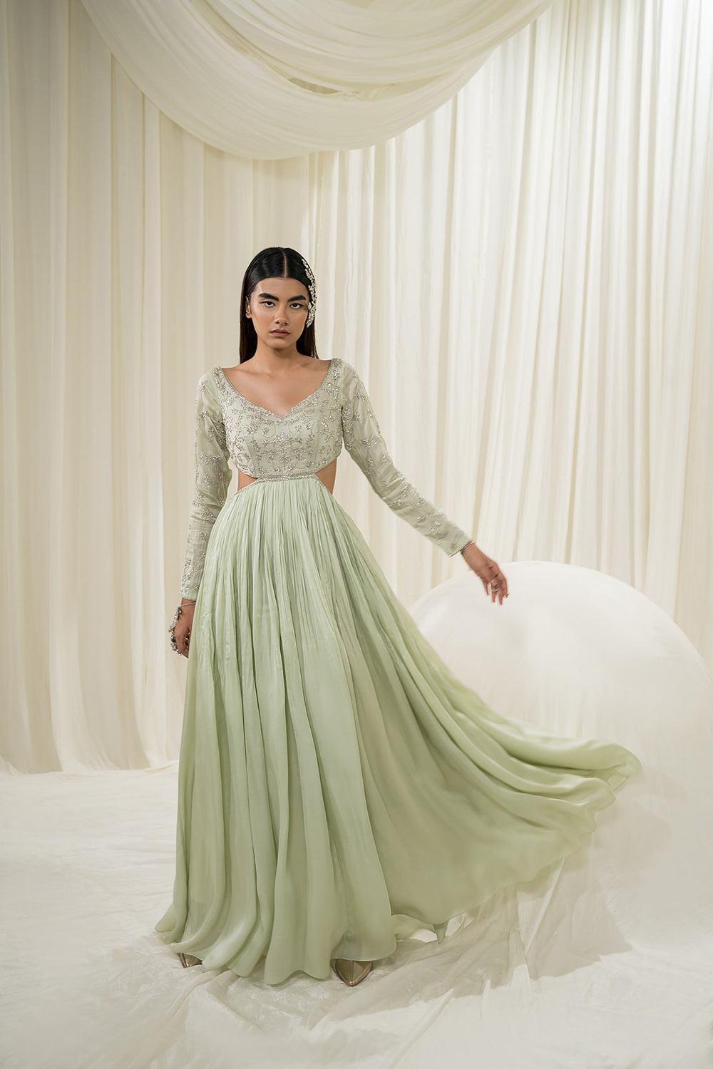 Light Mint Anarkali