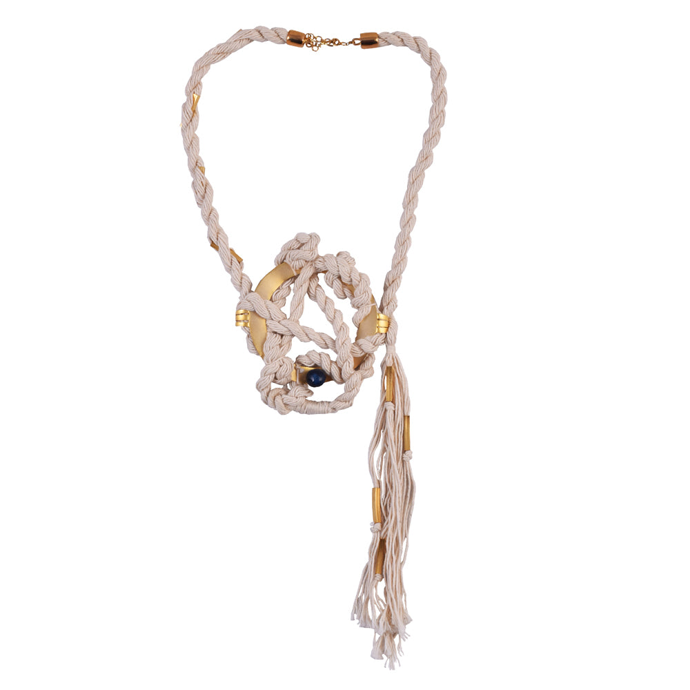 Gold Plated Rope Pattern Necklace