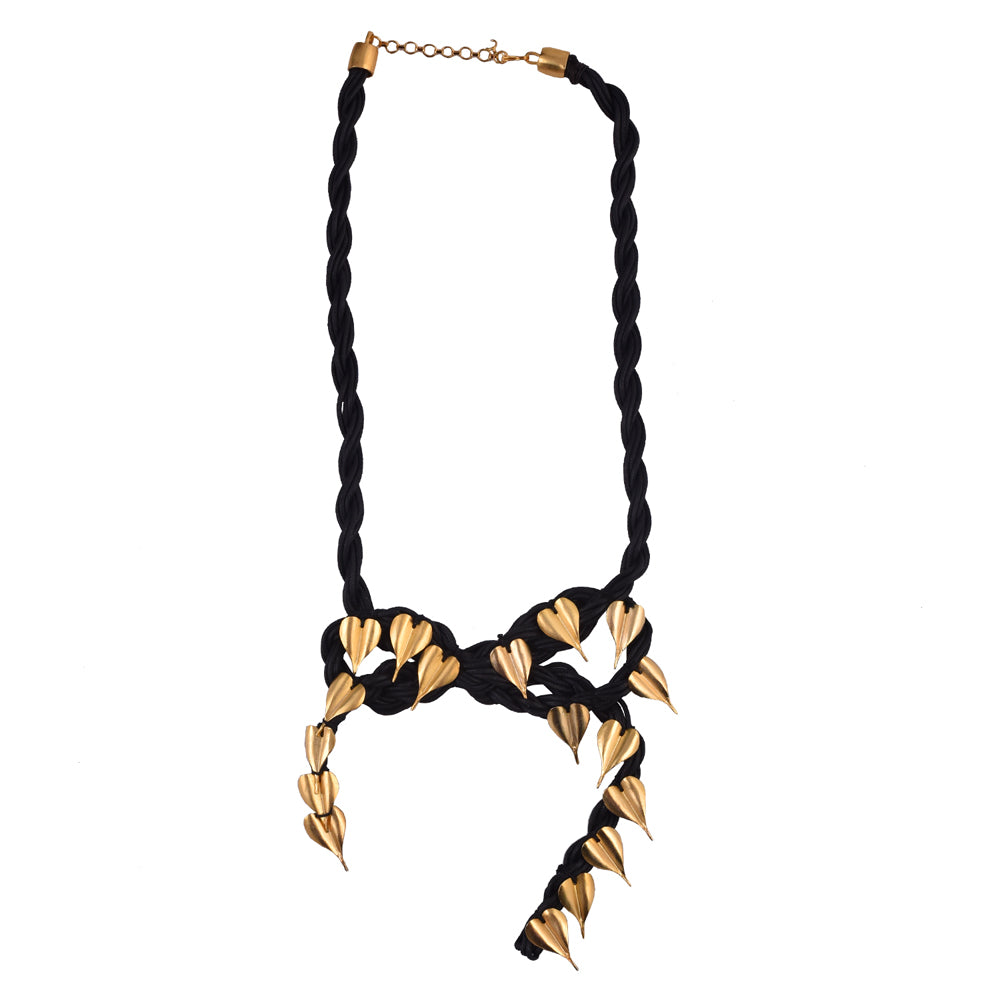 Gold Plated Braided Thread Necklace