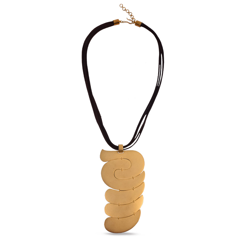 Gold Plated Cotton Cord Necklace