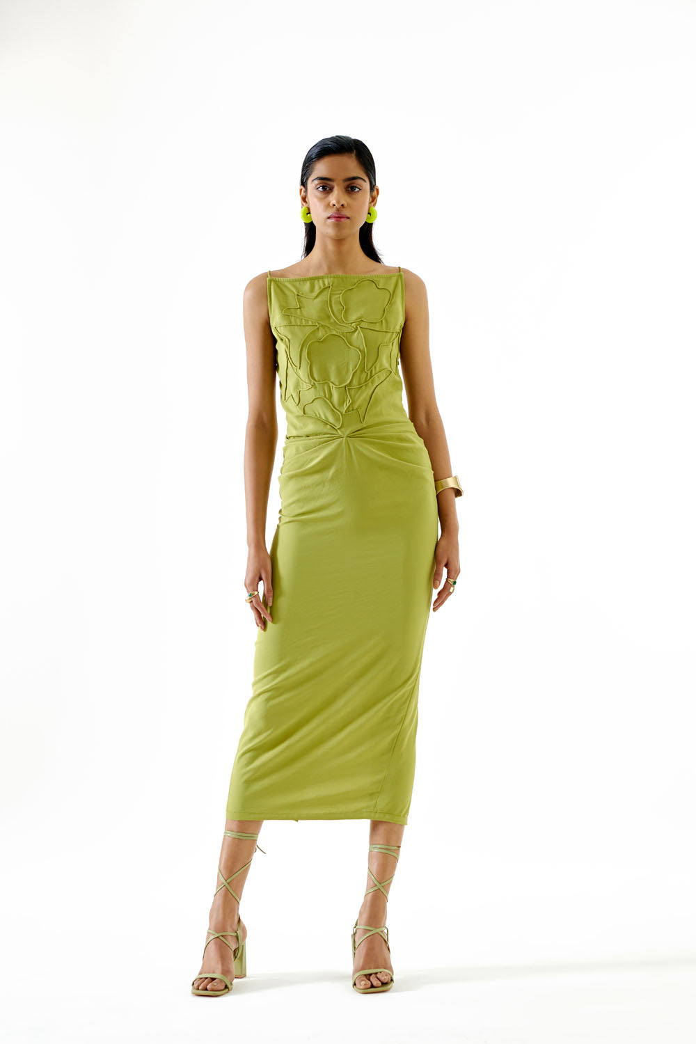 Knotted Green Dress