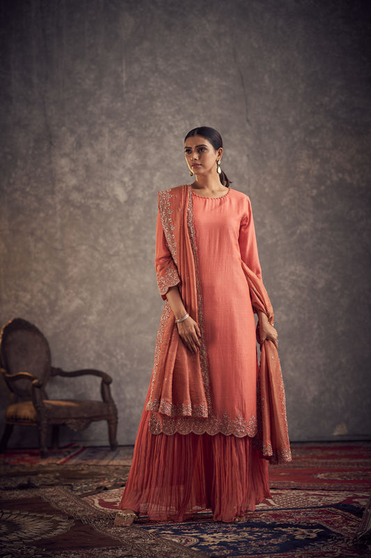 Embroidered Sharara-Kurta Set