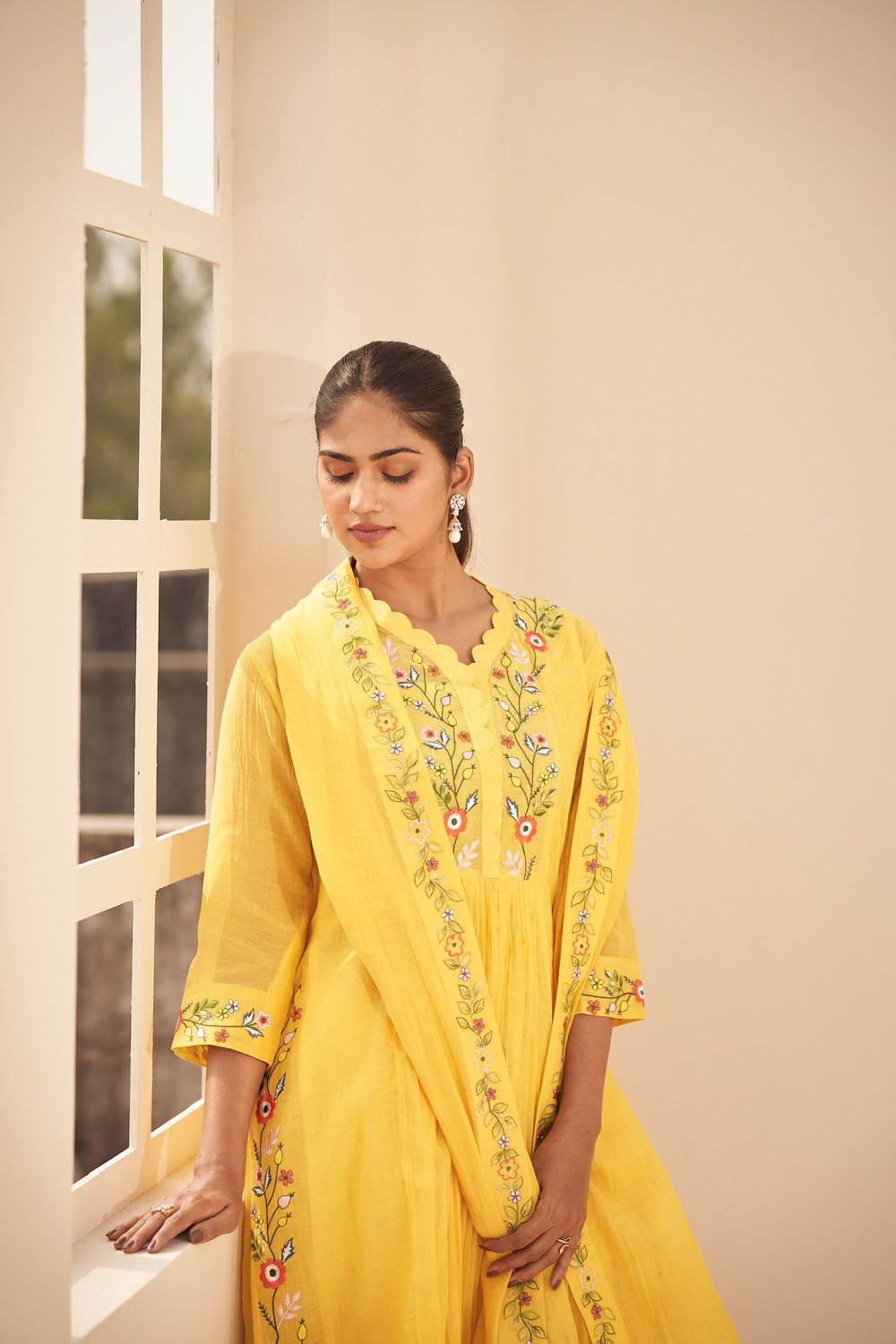 Embroidered Kurta with Sharara Set