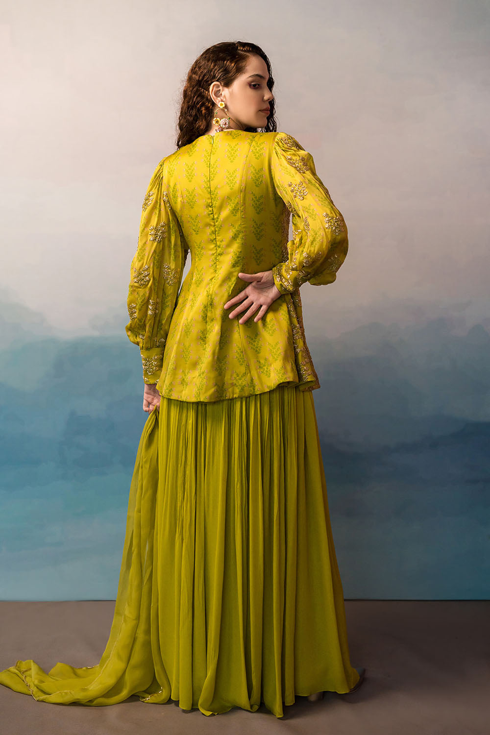 Stitched Georgette Pakistani Bridal Sharara Suit, Size: Free Size at best  price in Surat